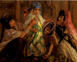 Children preparing for a party